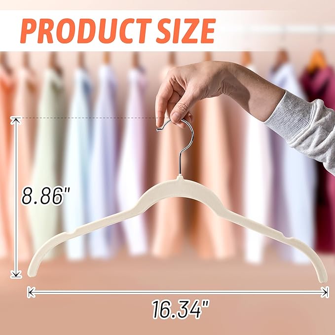 Sishynio 30 Pack Multicolor Velvet Shirt Hangers – Non-Slip Slim Flocked Hangers with Notches, Space-Saving Felt Closet Organiser for Shirts, Dresses, Suits