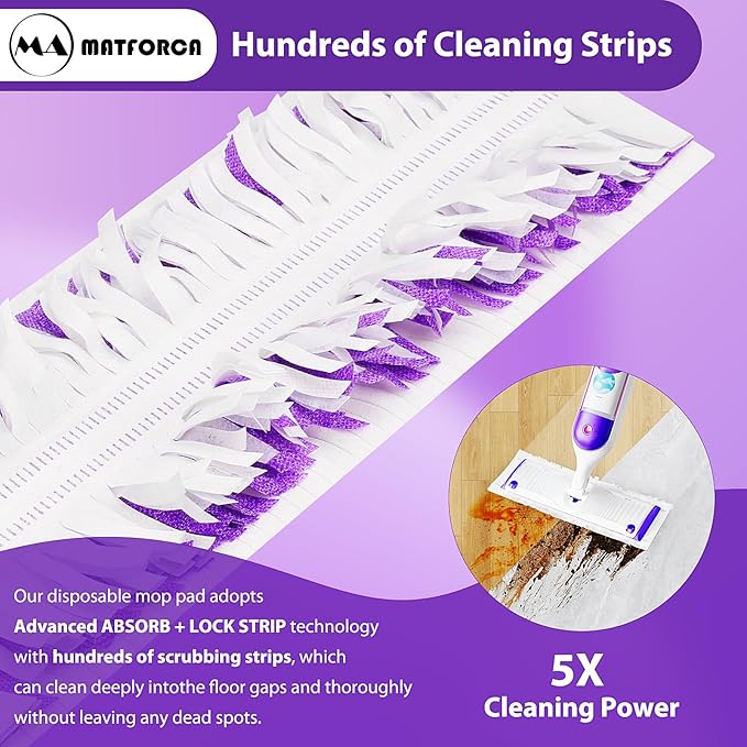 30 Pack Swiffer Power Mop Refills - Disposable Mop Pads for Swiffer Wet Mop, Super Absorbent Wet Pads Refill for Deep Cleaning Hardwood, Tile, and Laminate Floors