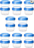 Salad Dressing Containers, [16 Pack*2 oz] Reusable Easy to Open Dressing, Condiment, Sauce, Dip Containers to Go With Leak-Proof Twist Top Lids, Bpa Free, Safe For Microwave, Freezer, Dishwasher
