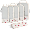 BAGSMART 6 Set /4 Set/2 Set Compression Packing Cubes for Travel, Lightweight Luggage Organizer Bags, Durable Space Saver Bags Travel Essentials