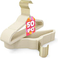 Korpai 50 Pack Kids Velvet Hangers 14 Inch, Non-Slip, Ultra Slim,Space-Saving Kids Hangers with 360° Swivel Hook, 7LBS Capacity, Kids Clothes Hangers Ideal for Youth's Dresses/Shirts/Coats, Beige