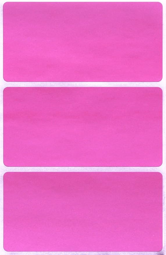 Royal Green Rectangular Stickers Color-Coding Labels for Organizing, Moving, and Storage Boxes 4" x 2" Stickers to Write On Name Tags, 150-Pack (Pink)