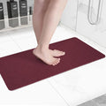 Hargiis Non-Slip Bathtub Mat, Anti Slip Shower Mat, Fast Drying Bathtub Mats, Foot Scrubber Mat, Anti Slip Mat for Tub, Floor, Bathroom, Kitchen, Home, Hotel (Wine Red 40"×28")
