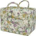 Boho Fabric Storage Basket, Large Capacity Laundry Basket, 12.2'' x 10.23'' x 10.23'' Collapsible Laundry Hamper with Easy Carry Handles (D Multi-Color 4, L)