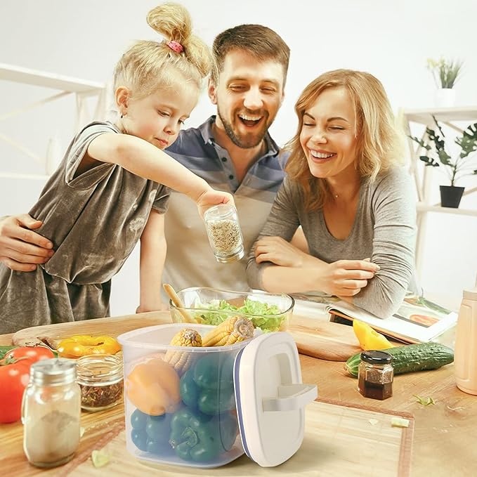 LivLab Rice Dispenser,10 Lbs Rice Container Storage with Measuring Cup Food Cereal Container Bins Household for Kitchen Pantry Organization