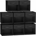 DIMJ Storage Cubes, Cube Storage Bin, 8 Pack Foldable Storage Cubes with Window, Closet Storage Bins with Handle, 11x 11 inch Storage Cubes for Clothes, Toys, Books