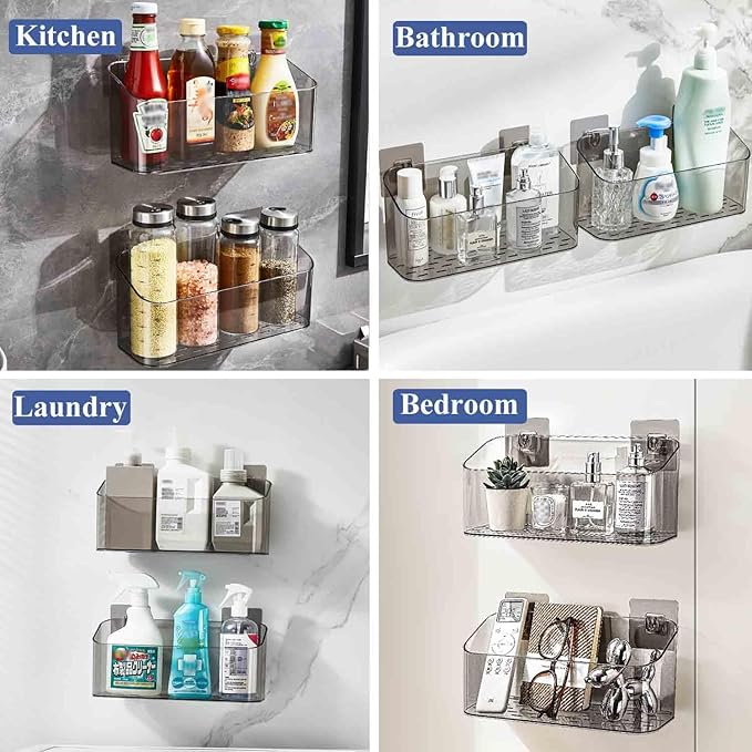 Adhesive Stickers Shower Caddies, Shower Organizer Adhesive Replacement 4 Pack