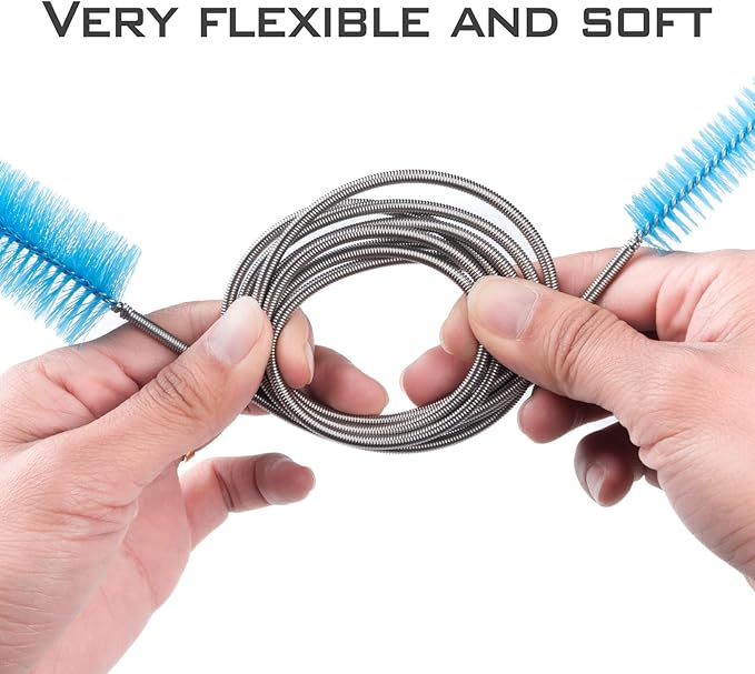 Flexible Drain Pipe Brush，Suitable for AC Drain Lines、cpap Cleaning、Shower Drain Brush、Pipe Cleaning