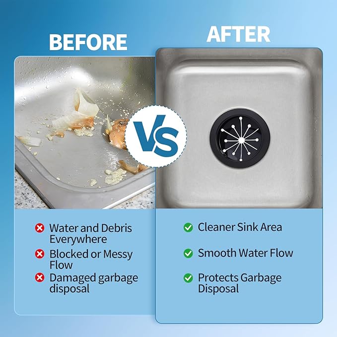 3 Pcs Garbage Disposal Splash Guard, Durable Rubber Material, 3.1-Inch Universal Fit for Splash Guard Sink Baffle Disposal Replacement Waste Food Disposal Part