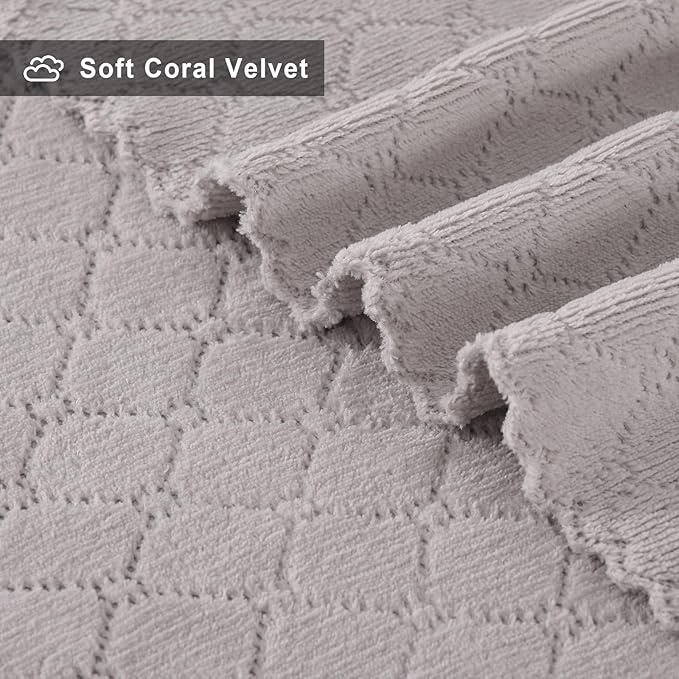 Homaxy 12 Pack Dish Towels for Kitchen (10 x 20 Inches, Grey), Super Soft and Absorbent Coral Velvet Dish Cloths for Washing Dishes, Nonstick Oil Fast Drying Microfiber Cleaning Cloth