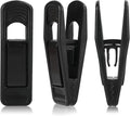 Tinfol Black Plastic Hanger Clips, 20 Pack Pant Finger Clips, Multi-Purpose Strong Pinch Grip Clip for Slim-line Clothes Hangers