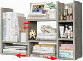 Desk Shelves Desktop Orgnizer Shlef - Grey Office Organization for Top of Desk Organizers and Accessories Corner Bookshelf Table Top Shelving Small Hutch Decorations for Office