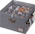 StorageWorks Shoe Organizer for Closet, Fits up to 16 Pairs, Shoe Cubby Storage Containers with Side Mesh Pocket and Clear Cover, Grey