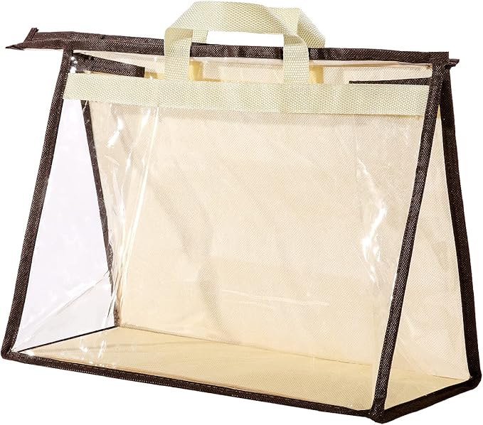 CINPIUK Clear Handbag Storage Bags Purse Organizer for Closet, Zipper Hanging Storage Bag for Handbags, M