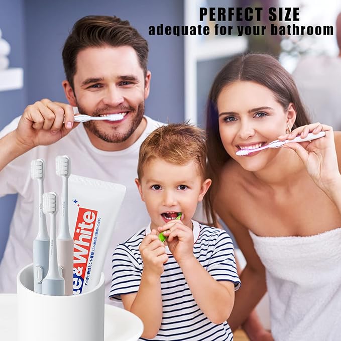 Bathroom Tumbler Cup 10.5oz Reusable Unbreakable Toothbrush Cup 300ml Mouthwash Cups Plastic Easy to Clean Bathroom Cup Toothbrush Holder Adequate for Your Bathroom (PP, white2)