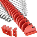32PCS Magnetic Wrench Organizer - Modular Wrench Holder Set for Tool Drawer Storage, With Metric & SAE Labels, Tool Holder for DIY Mechanics, Fit for Screwdriver, Ratchet, Widget - Red