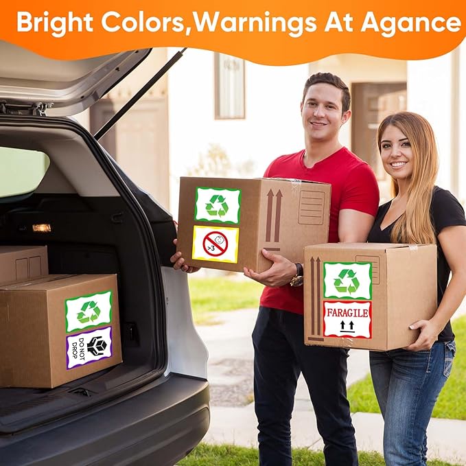 6 x 4 inch Large Moving Labels for Boxes, Packing Labels Stickers for Moving Color Coded Blank Labels Stickers, 160pcs Moving Stickers for Home Organization Projects, Kitchen, Storage Bins(8 Color)