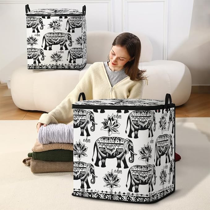 2pcs closet organizers and storage under bed,clothing blanket sweater sheet bedding comforter duvet quilt pillow toy storage bags with lids,dorm room essentials for containers 95L
