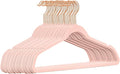TIMMY Velvet Hangers - Suit (50-Pack) Ultra Thin Coat Hangers with Heavy Duty Construction, Holds up to 10 Lbs - Blush Pink/Rosegold Finishes