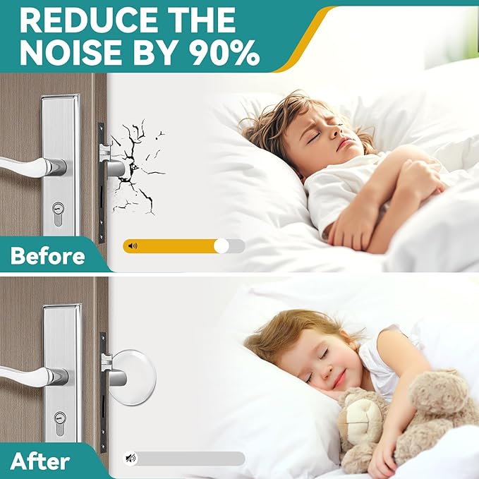 Door Stoppers for Wall, Etybetopstar 12Pack 2" Rubber Door Knob Wall Protectors, Strong Self-Adhesive Door Bumpers for Wall, Quiet & Shock-Absorbing Door Handle Stopper, Clear