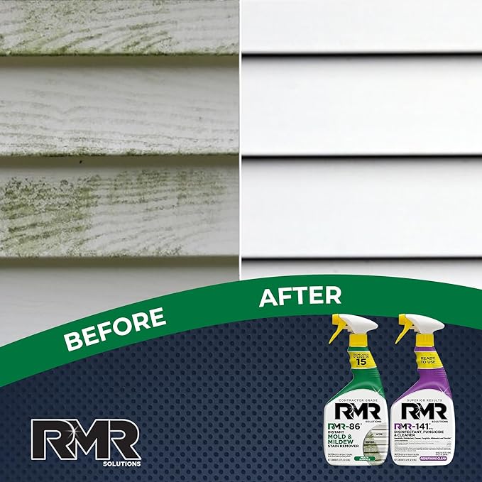 RMR Brands DIY Mold & Stain Remover Bundle, Complete Mold Killer & Mildew Prevention Kit, Disinfectant Spray, Includes 2-32 fluid ounce Bottles