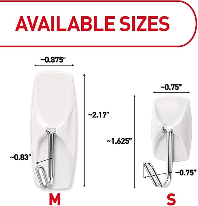 Command Small Wire Toggle Hooks, 16 Hooks and 24 Strips, Damage-Free Hanging Wall Hook with Adhesive, No Tools Required, Great for Home, Kitchen, and Office Organization, Holds up to 0.5 lb