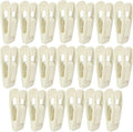 Litoexpe 20 Pcs Beige Velvet Hangers Clips, Pants Hangers Velvet Clips, Strong Finger Flocked Clips for Thin Felt Hangers