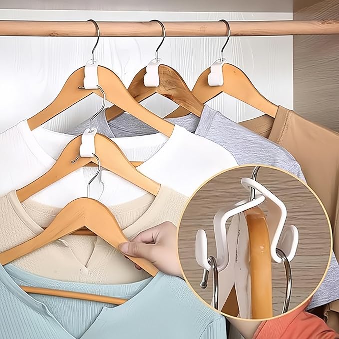 Space Saving Hanger Hooks, 100pcs, Polypropylene, 5KG Max Capacity, Green Closet Hangers for Clothes (Green 100PCS)