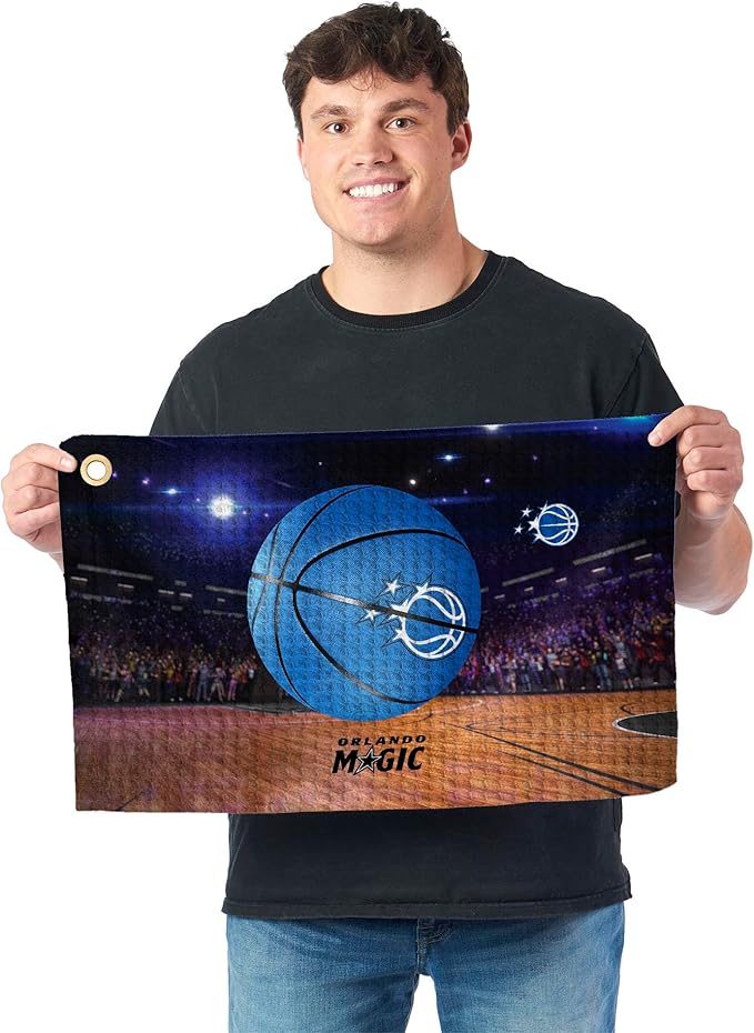Northwest NBA Golf Towel – Official Licensed Microfiber Waffle Fabric, Absorbent 16x25 in Club Cleaning Accessory
