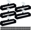 60 Pack Black Velvet Pants Hangers with 60 Hooks Non Slip, Felt Trouser Hanger for Closet, Thin Space Saving Clothes Hanger, Strong, Durable, 360 Degree Rotatable Hook for Tank Top, Shorts