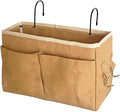 Someteth Bedside Caddy Bedside Hanging Storage Basket Multi-Function Organizer Caddy for Bunk and Hospital Beds Dorm Rooms Bed Rails, Can be Placed Glasses Books Mobile Phones（Dark khaki）