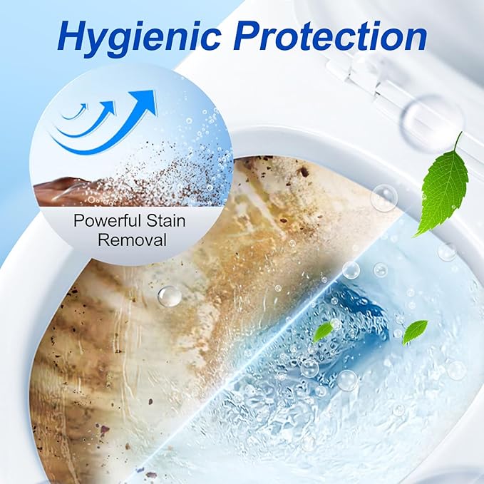 Automatic Toilet Bowl Cleaner Tablets,Bleach Descale&Deodorize-Tank Drop-In Tablets for Stain&Limescale Removal, Fresh Scent, Septic-Safe, Compatible with effective Works with Toilets-easy to use