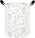 Animal hamper,Baby Laundry Hamper,Jungle Laundry Basket ,Waterproof foldable nursery baby basket,Toys Box,Jungle Bedroom Decor,Gift Basket(Pink animal)