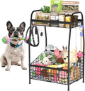Indestructible Medium Dog Toy basket, Toy Box for Dogs,Pet Toys Bin Dog Metal Wire Basket for Toys, Food Storage, Storage Organizer Chest Storage, Toy Box for Living Room Area (Black)