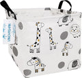 LANGYASHAN Square Storage Baskets Waterproof Canvas Children Laundry Nursery Hamper for Shelves Gift Baskets Toy Organizer Room Decor (Square full animal)