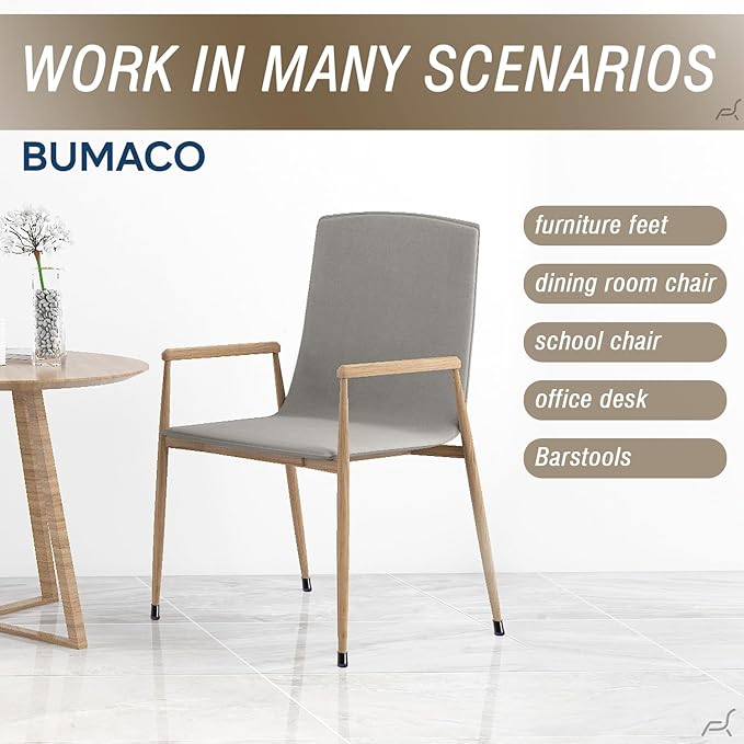 BUMACO Chair Leg Floor Protectors Chair Leg Protectors for Hardwood Floors Silicone Pads Covers to Protect Floors Black-20 Pcs Universal XS (8/16"-15/16")