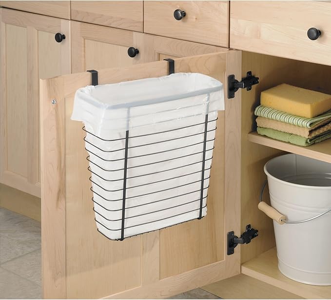 iDesign Metal Over-the-Cabinet Basket for Kitchen Storage - Matte Black
