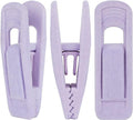 Tinfol Velvet Hanger Clips Light Purple, 24Pcs Pant Hangers Velvet Clips, Large Opening Clip Clothes Pin, Strong Finger Clip Perfect for Thin Skirt Pant Hangers
