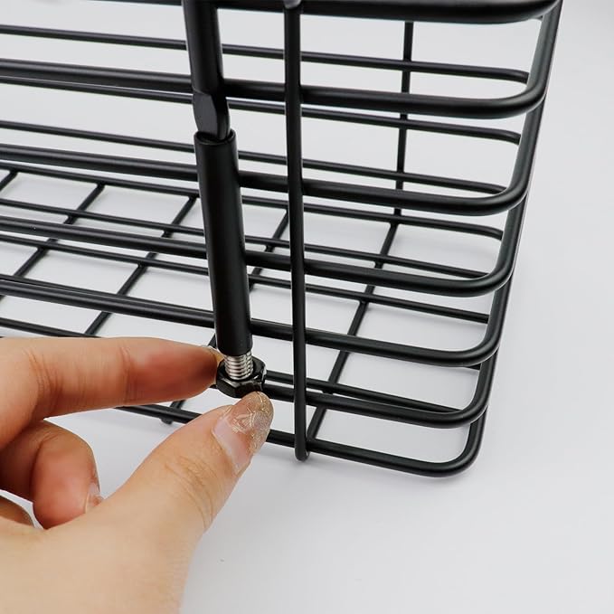 Antrader Hanging Shower Rack,Shower Caddy Hanging,Hung on the Faucet or the Door,the Back Hook Can be Rotated,No Drilling,304 Stainless Steel,Single Layer Shelf-Black