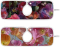 Sink Faucet Absorbing Mat Kitchen Sink Splash Guard Splash Faucet Drip Catcher for Bar RV Bathroom 2PCS 14.9x5.5in Pink Purple Poppy