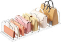Lifewit Purse Organizer for Closet, Clear Handbags Storage Organizer, Adjustable Clutch Purse Storage Organizer Holder for Closet, 2 Pack Bookshelf Dividers for Sweater in Bedroom 35 x 24 cm/14 × 9.5"