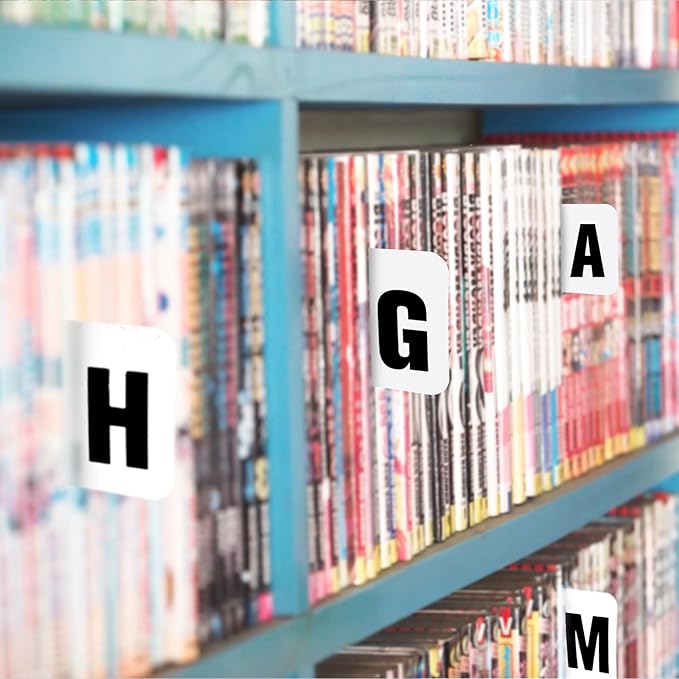 26 Pcs Vinyl Record Dividers A-Z DVD CD File Alphabet Organizer Dividers with Alphabetical Tabs Storage Record Holder Index Card for Records Albums File (White)