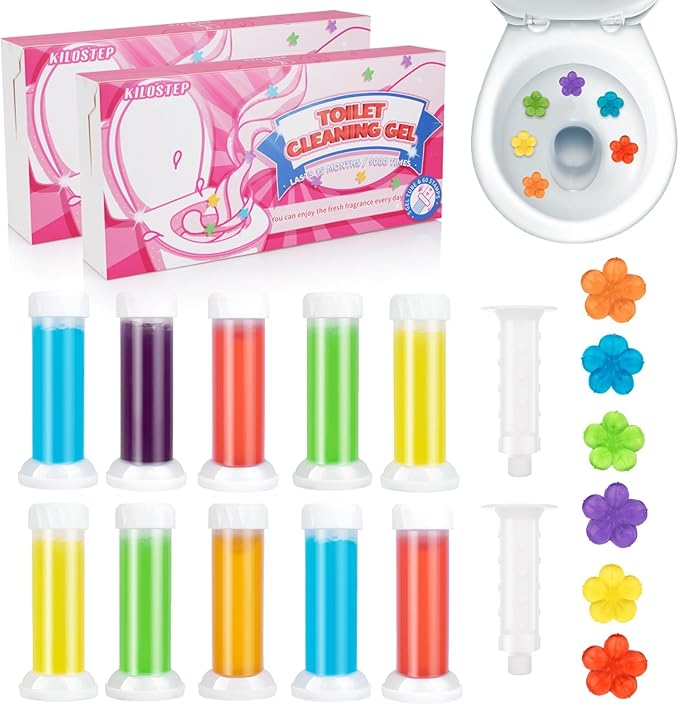 Toilet Gel, 120 Count 9 Kinds Of Scent Toilet Gel Stamp Toilet Bowl Cleaners
