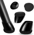 Ezprotekt 16 Pcs Chair Leg Floor Protectors, Silicone Covers Felt Furniture Pads for Hardwood Floors, Chair Leg Caps for Tilted Legs(15°-25°), Anti-Scratch and Reduce Noise Round Black M Fit (0.8"-1")