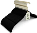 Korpai 30 Pack Black Velvet Shirt Hangers,Felt Hangers Non Slip,Heavy-Duty,Space Saving,Slim Velvet Hangers with Gold 360°Swivel Hook for Coats,Strappy Dresses,Shirts Sweater ect