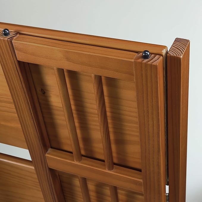 Casual Home 3-Shelf Stackable 27.5" Wide-Chestnut fold Bookcase