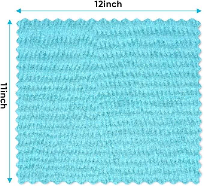 Orighty Microfiber Cleaning Cloth, 24 Pack Highly Absorbent Cleaning Rags, Household Cleaning Supplies, Reusable Lint Free Cloths Microfiber Rag for House, Kitchen, Car Care, 12x11 inch