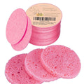 GAINWELL 50-Count Compressed Facial Sponge for Daily Facial Cleansing and Exfoliating, 100％ Natural Cosmetic Spa Sponges for Makeup Remover, Reusable, Pink