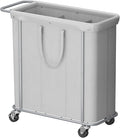 Lifewit 200L Large Laundry Basket with Wheels, Tall 3 Section Laundry Hamper Organizer, Rolling Laundry Cart with Steel Frame & Removable Bag for Luandry Room Bathroom Bedroom, Silver Gray
