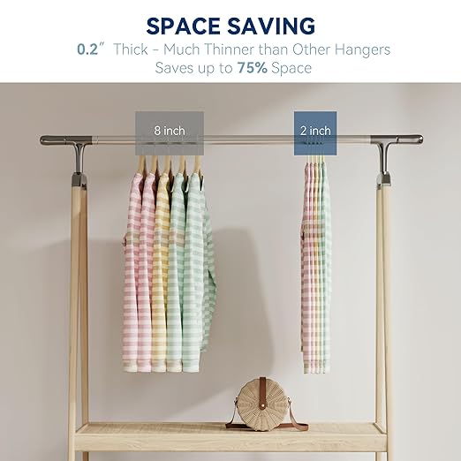 Premium Velvet Hangers 60 Pack, Non Slip Clothes Felt Hanger Heavy Duty for Coat, Premium Slim Space Saving Suit Hangers for Closet Organizer, 360° Rotating Silver Hook